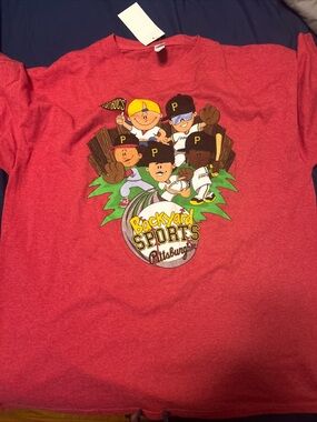 Men’s Red 'Backyard Sports' Pittsburgh Graphic Tee